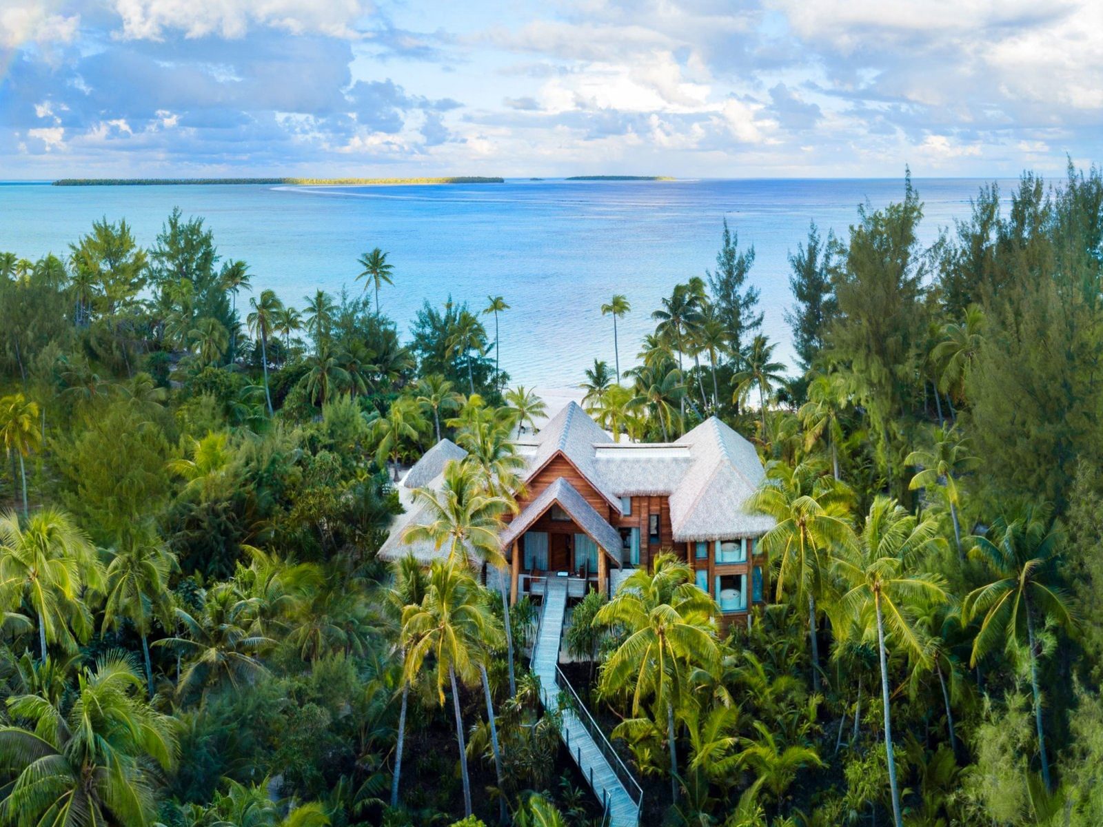 Private Villa im The Brando in der Südsee