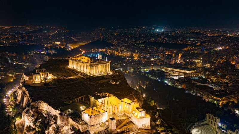 Nachtaufnahme Akropolis